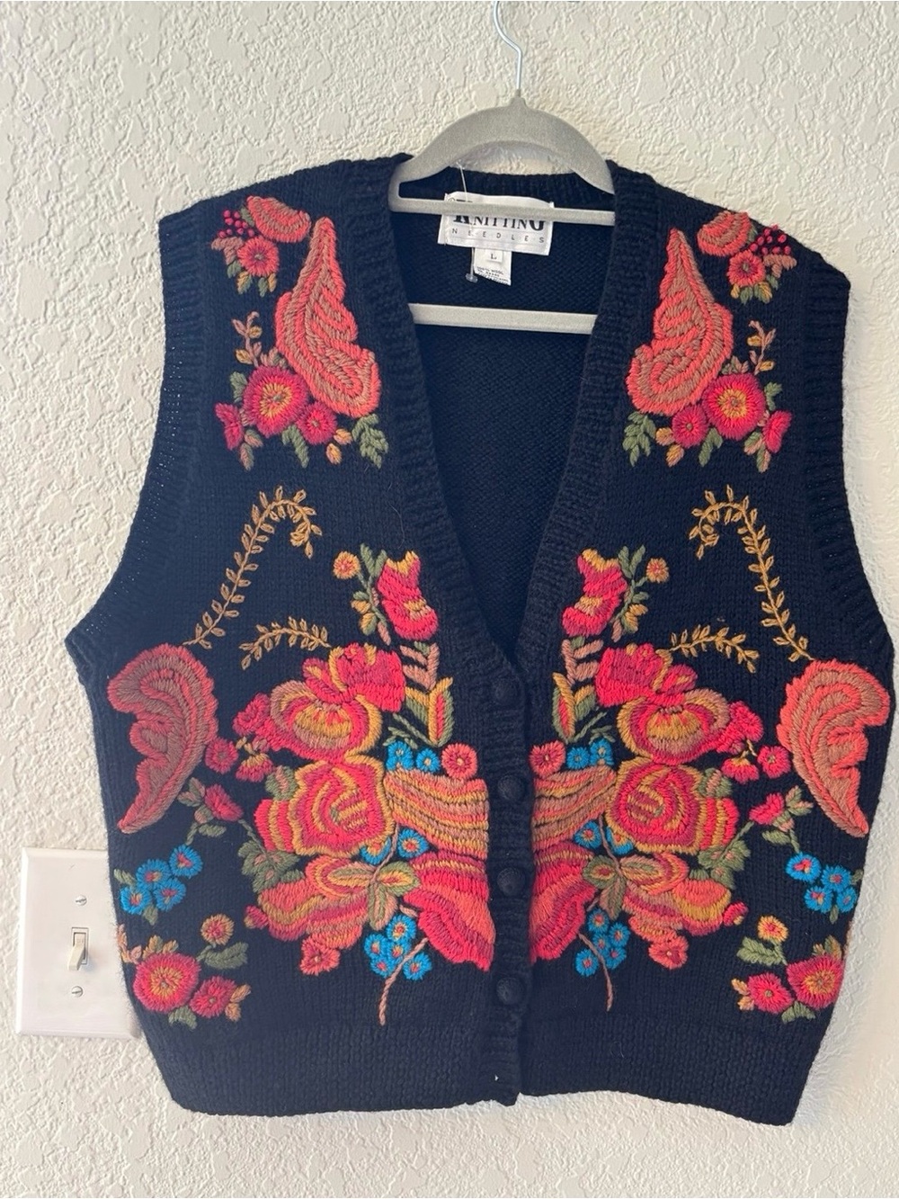 Vintage vest by knitting Neddle Whimsigoth, Fairycore, Boho